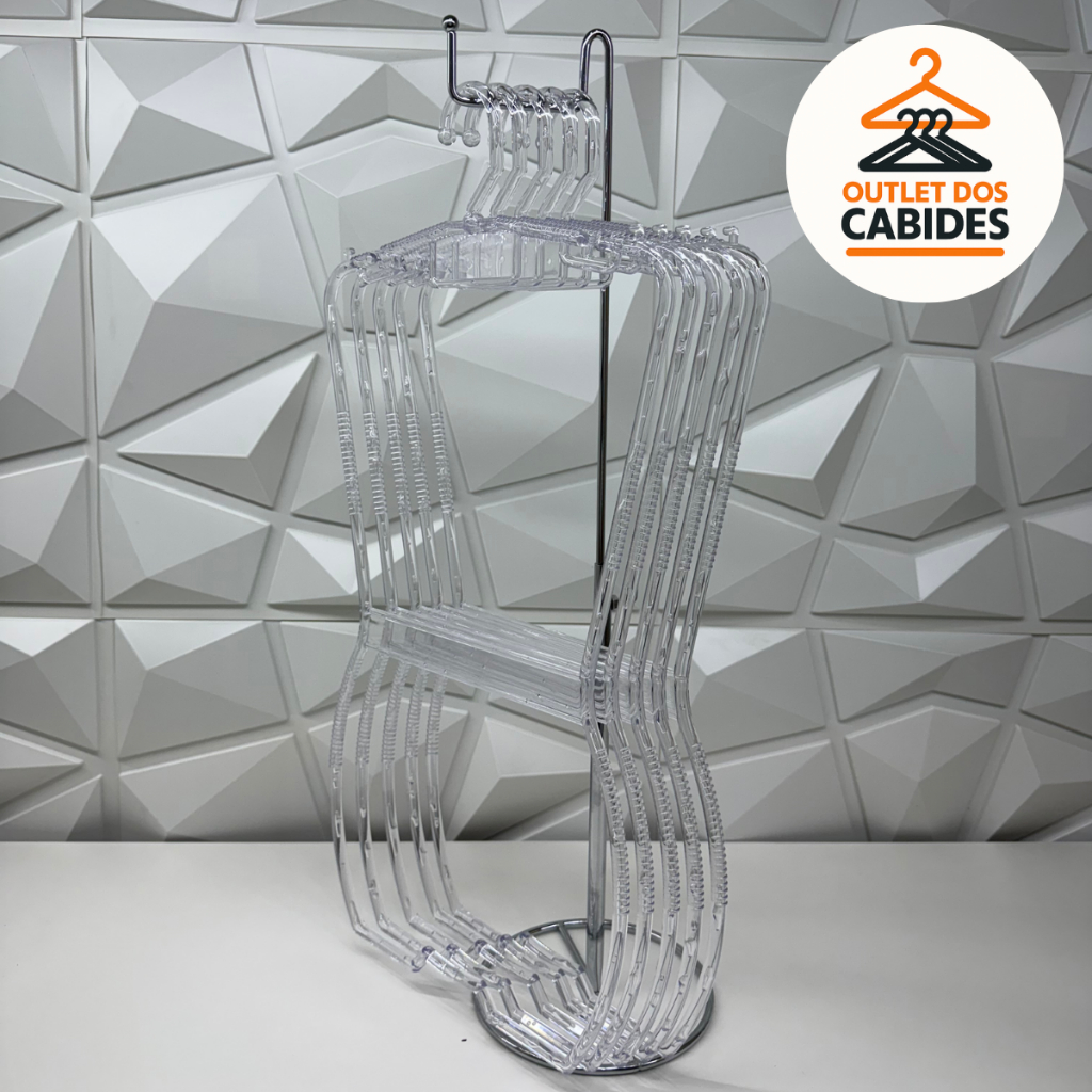 Kit com 20  Cabides Silhueta Adulto – Visual Clean e Organização Profissional
