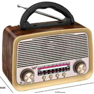 Rádio Clássico Bluetooth (Modelo AD-3099) - 3 Bandas Um toque retrô com a tecnologia moderna! em Oferta na Shopee