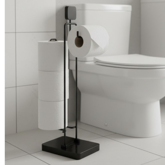 Porta Papel Higiênico Para Chão Papeleira Banheiro 4 Rolos em Oferta na Shopee