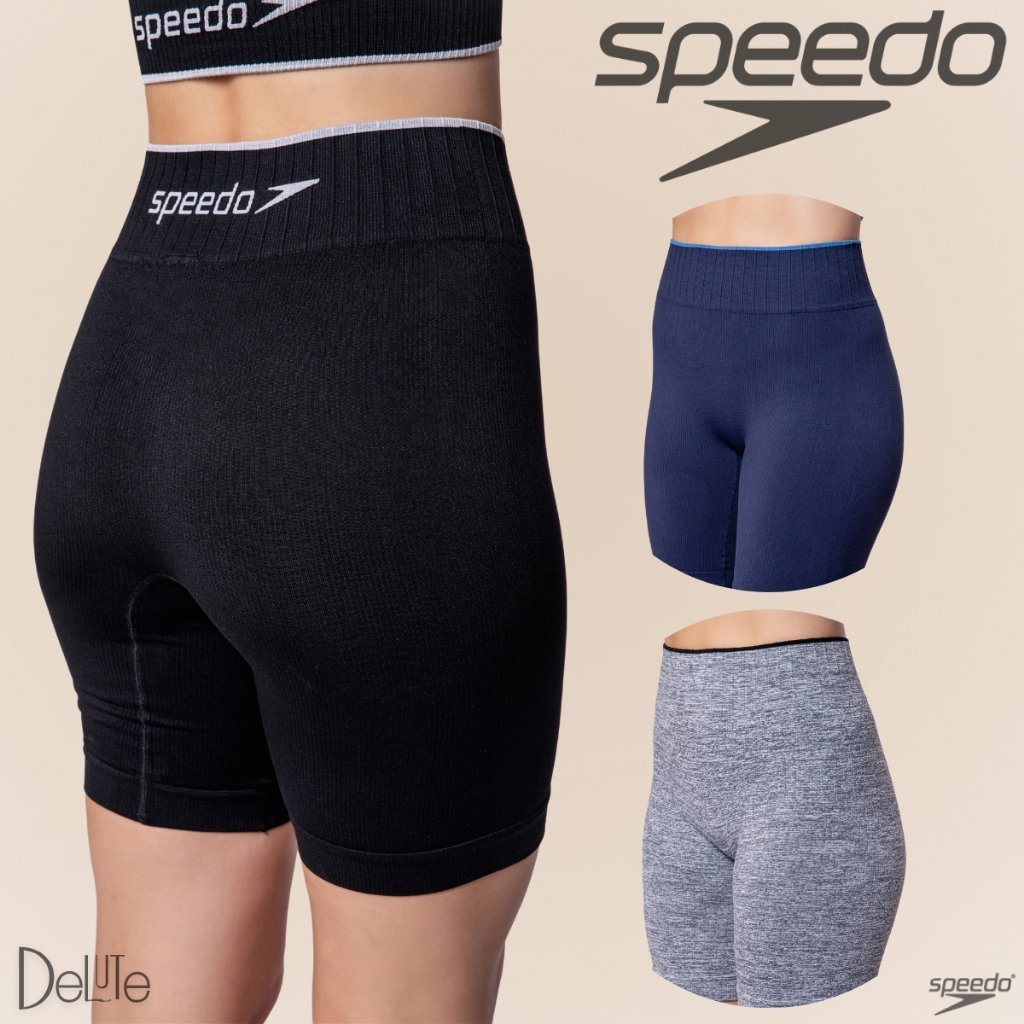 Bermuda Feminina Cintura Alta Esportiva Cós Duplo Tecido Canelado Poliamida Fitness Academia em Oferta na Shopee