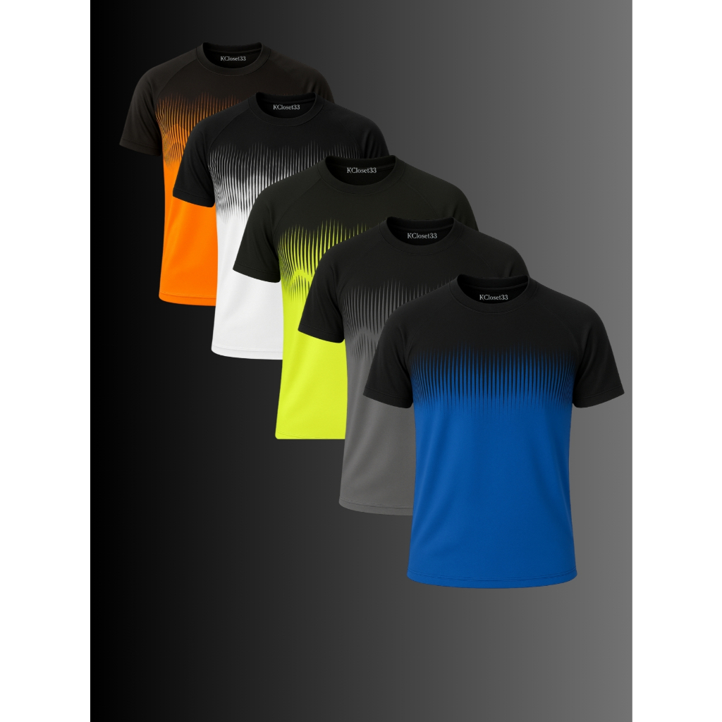 KIT 5 Camiseta de Academia Masculina DRYFIT Leve Respirável Confortável Secagem Rápida