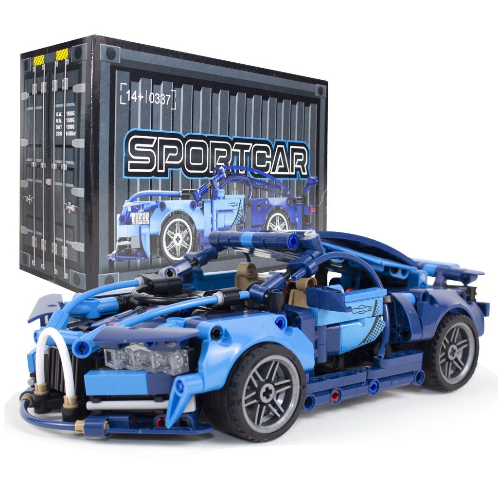 Super Carro De Montar Azul - Contém 472 Peças Super Incrível!!