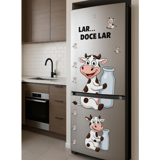 Adesivo de Parede Vaquinha – Decoração de Cozinha, Removível e Reposicionável, Ideal p/ Geladeira em Oferta na Shopee