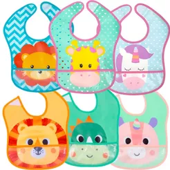 Babador Bolso Infantil Buba Pega Migalhas Bebê Lanchinho Introdução Alimentar Bebe Bandana Criança