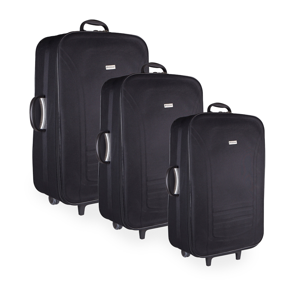 Cj Malas de Tecido Kit c/3 Malas de Tecido P, M, G Rodas 360 Equador