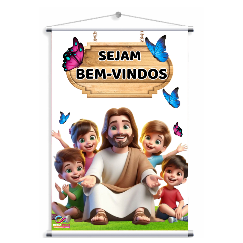BANNER SEJAM BEM VINDOS CRISTÃO 178 em Oferta na Shopee