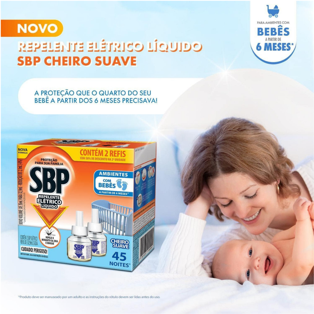 Kit 4 SBP Refil Elétrico Cheiro Suave de 35 ml Cada — imagem 2 de 2