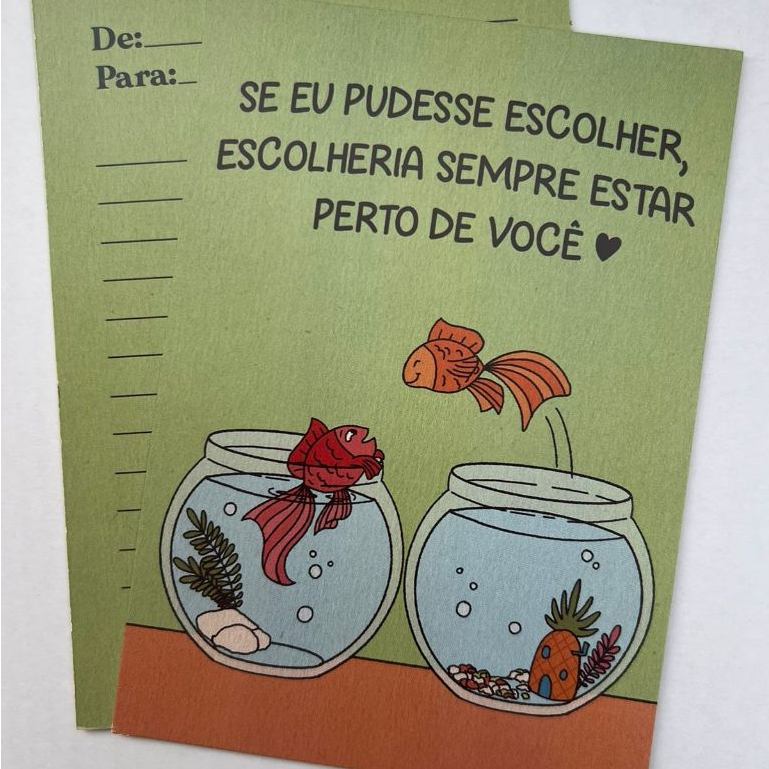Cartão Hippie Peixes Aquário