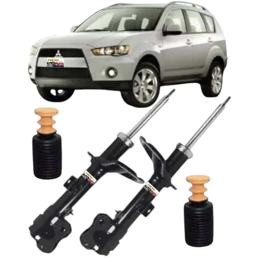 Par Amortecedor Dianteiro + Kit Batente Outlander 2008 2009 2010 2011 2012 2013
