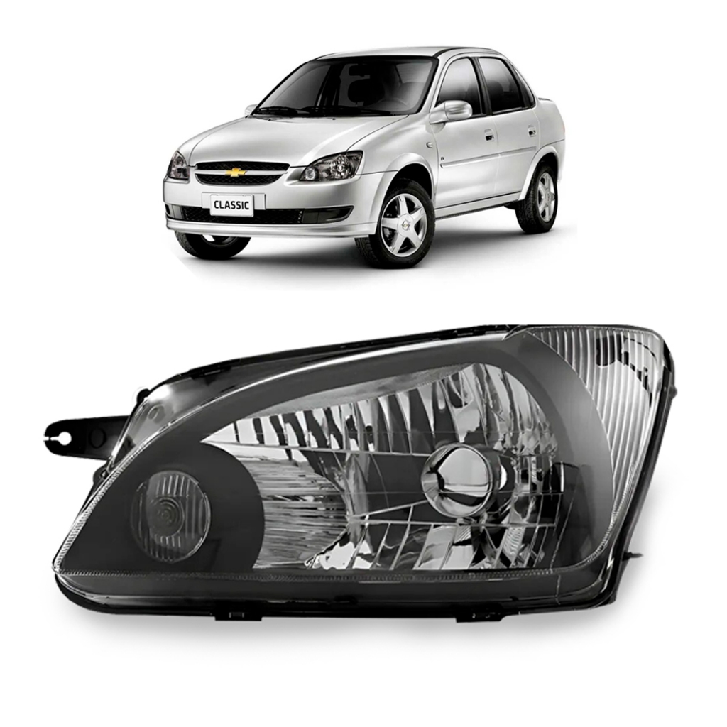 Farol Corsa Classic 2011 2012 2013 2014 2015 Máscara Negra