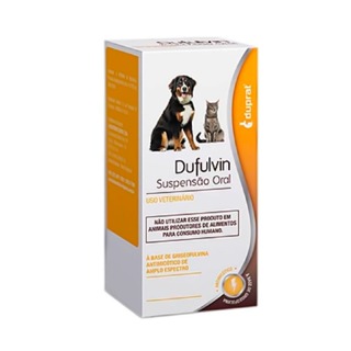 Antimicótico Duprat Dufulvin Oral para Cães e Gatos 250ml em Oferta na Shopee