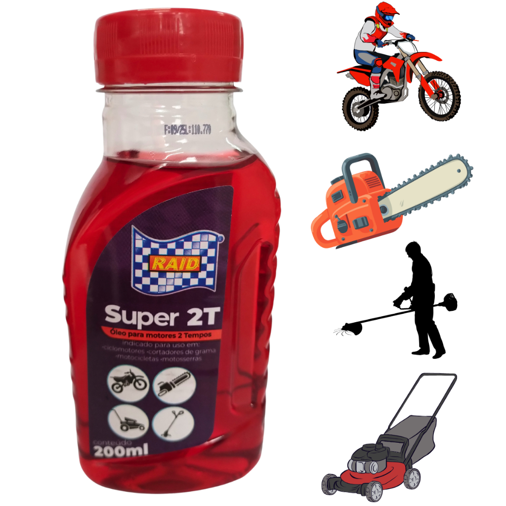Oleo 2 Tempos Moto Mobilete Motoserra Roçadeira 200ml Super em Oferta na Shopee