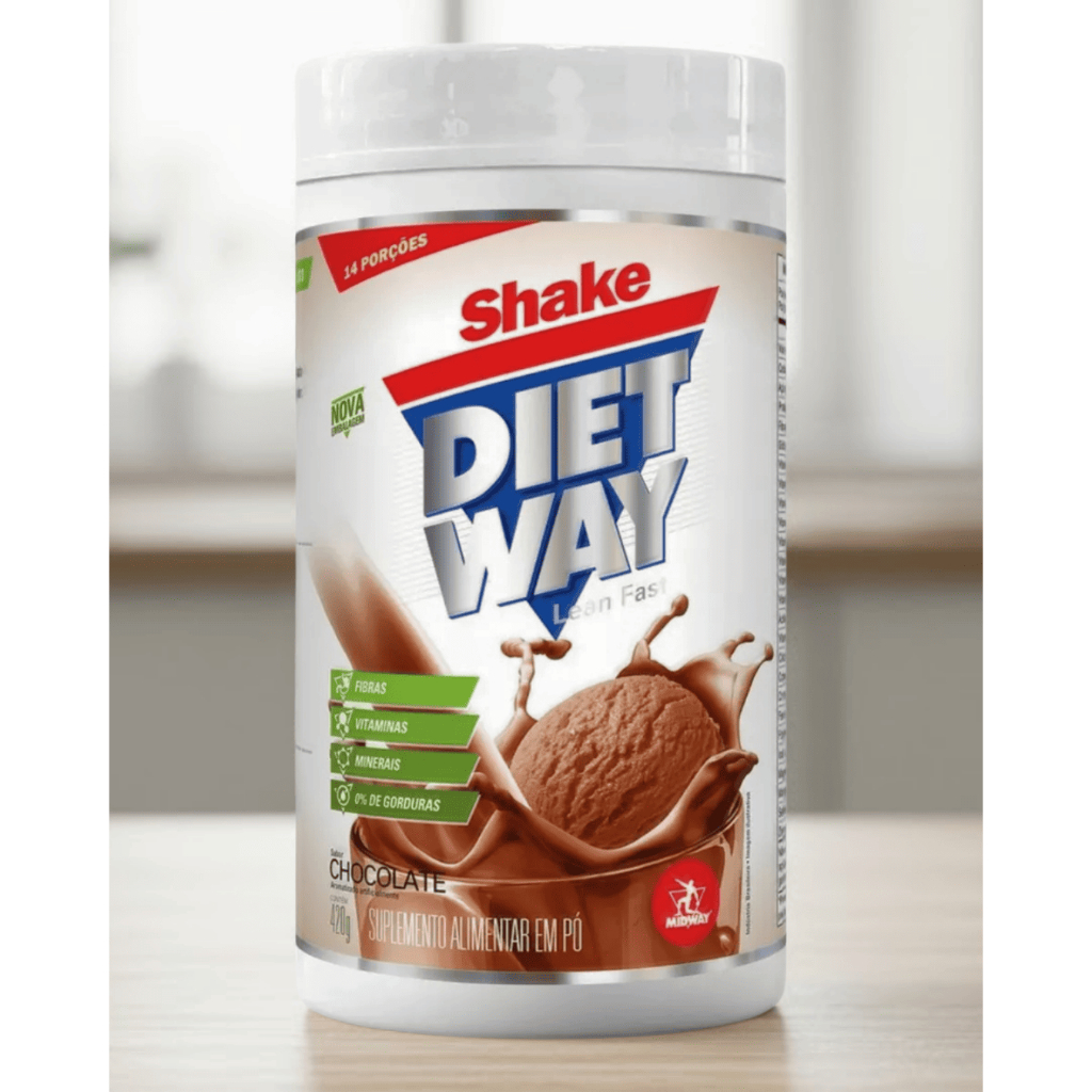Shake Diet em Pó 420g Substitui Refeição Redutor de Peso Sabor Chocolate Baunilha Morango Coco