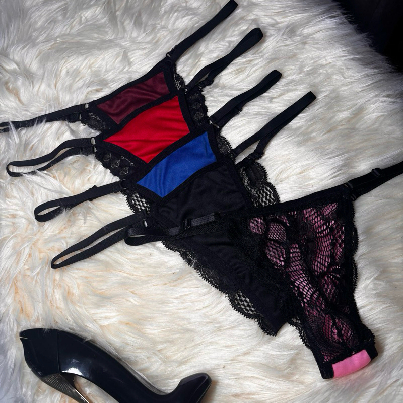 calcinha fio dental regulagem lingerie sexy renda calça tecido levanta bumbum conforto