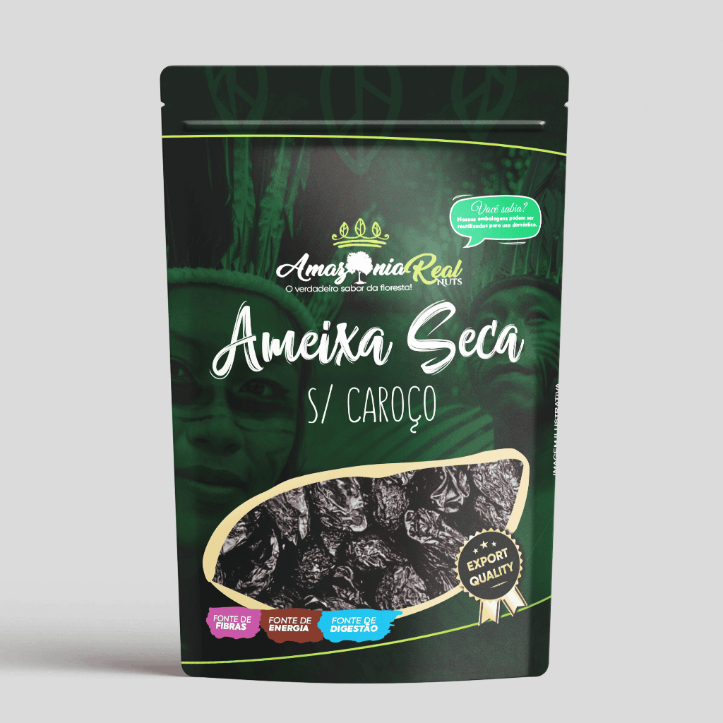 Ameixa Seca S/Caroço PREMIUM/IMPORTADA [COM ATM] - 500G/1KG - Indústria Amazônia Real Nuts