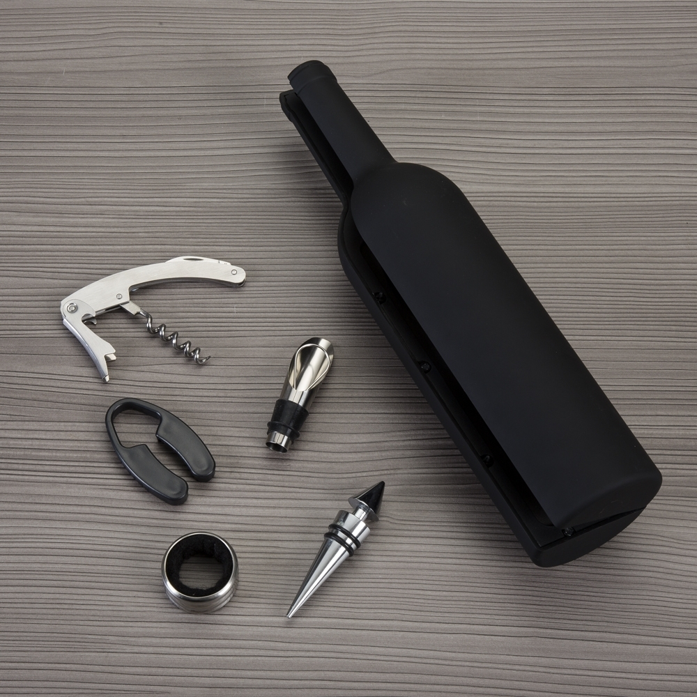 Kit Vinho 5 Peças + Opção de Kit Queijo 2 Peças | Presente Elegante | Acessórios para Degustação