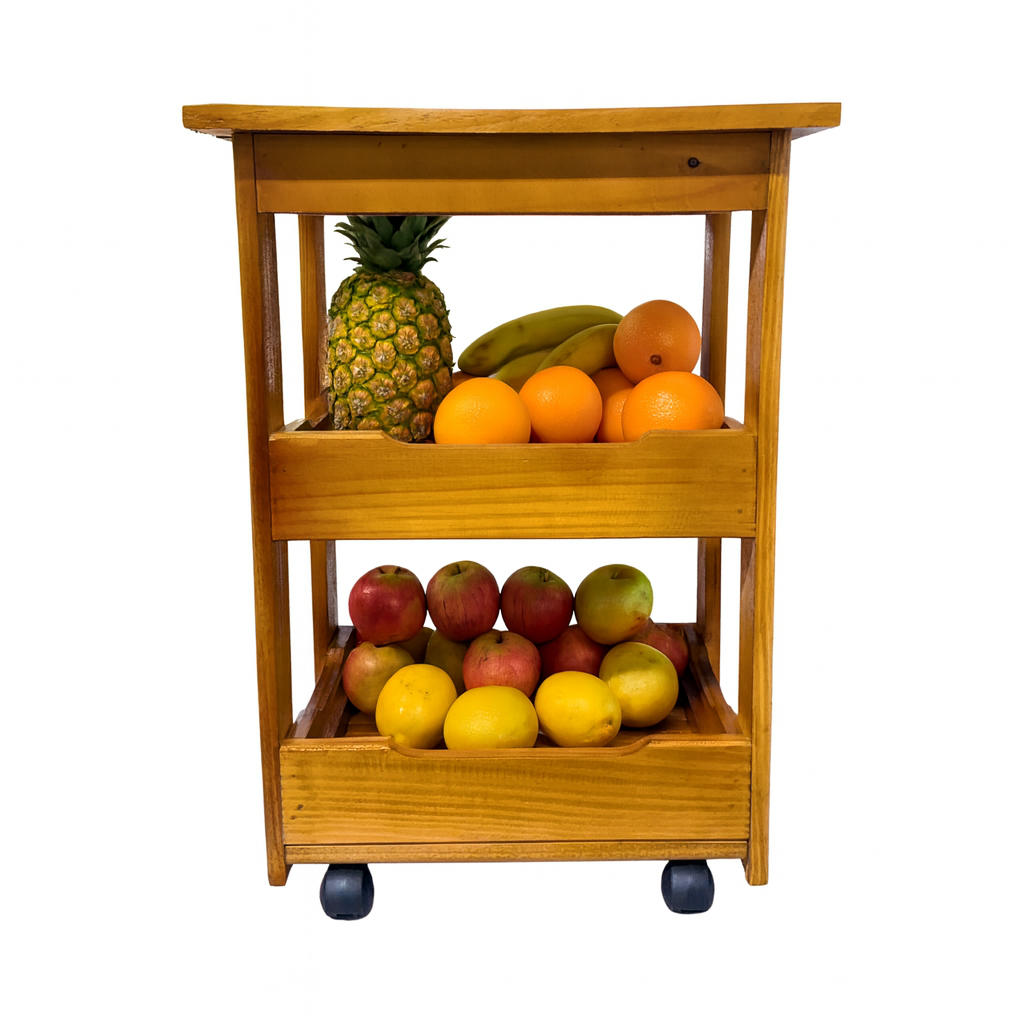 Fruteira de Madeira Multiuso Organizador Vertical 3 Andares Cesto para Cozinha Frutas Legumes em Oferta na Shopee