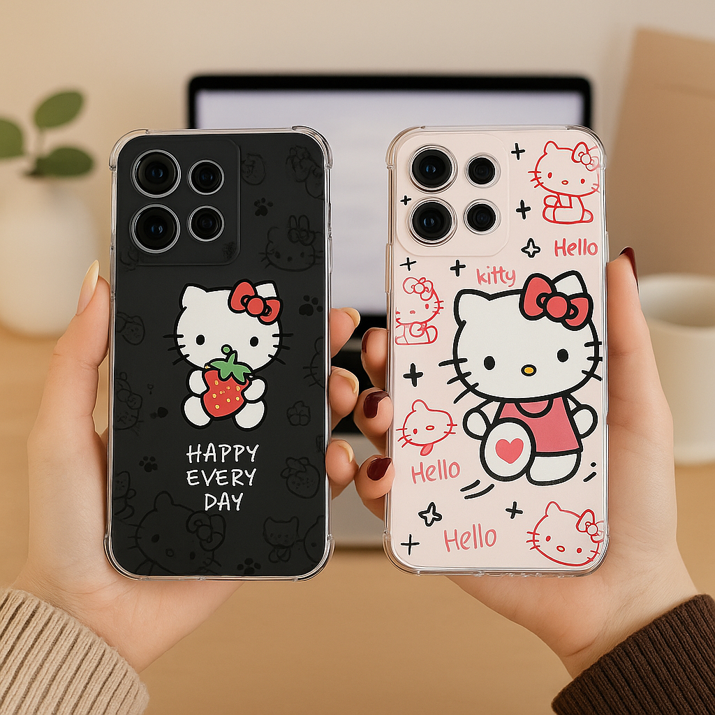 Capa Fofa Sanrio Hello Kitty Motorola Moto G22 G24 G84 G53 G14 G60 E22 Edge 50 Pro 40 Neo 50 Fusion em Oferta na Shopee