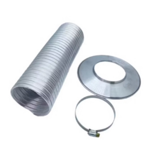 Tubo Duto De Exaustão Aro e abraçadeira 150mm com 1.50cm  Para Aquecedores De Água A Gás