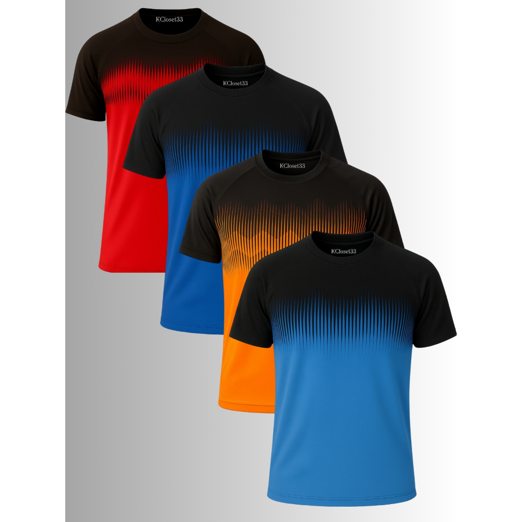 KIT 4 Camiseta de Academia Masculina DRYFIT Para Corrida Musculação Respirável
