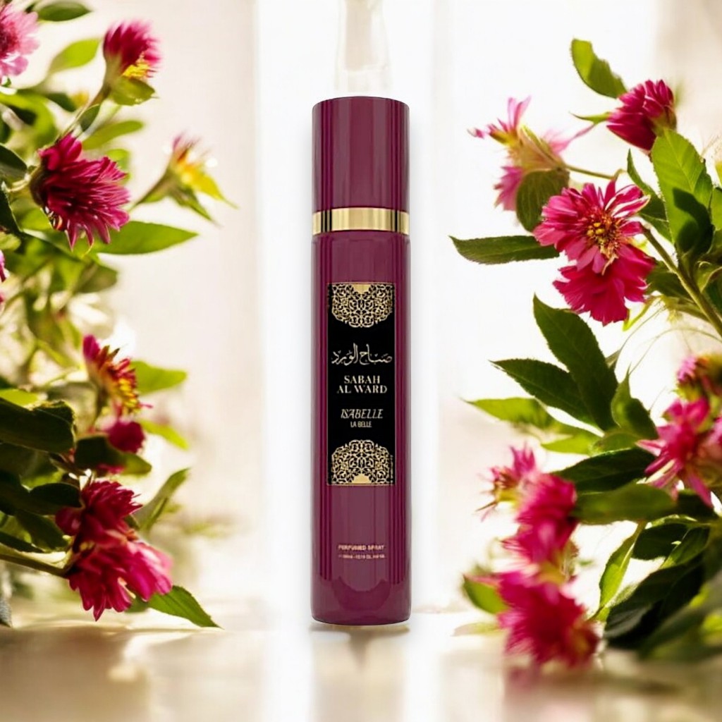 Body Spray Sabah Al Ward Isabelle La Belle 300ml – Feminino, Floral Oriental Elegante (Árabe)