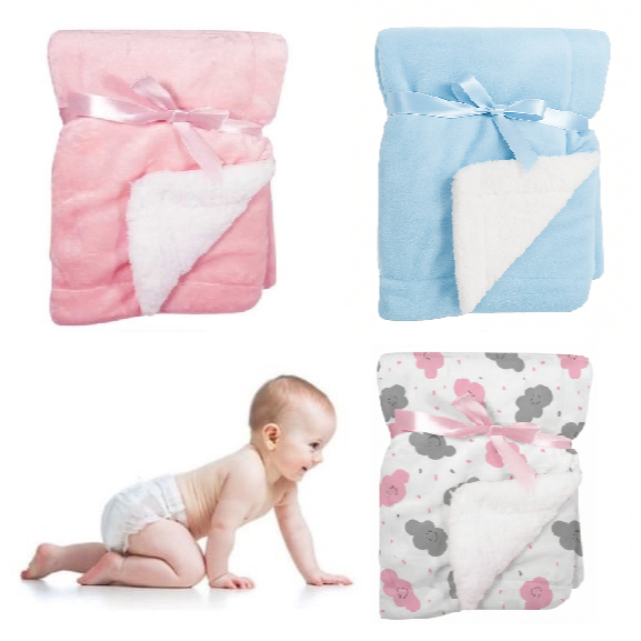 Cobertor Sherpa Bebê Dupla Face Antialérgico - Mantinha - Cobertinha em Oferta na Shopee