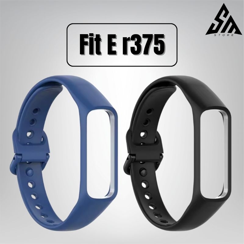 Pulseira Silicone Para Galaxy Fit E R375 da Samsung Azul Preto Acessório de Repo