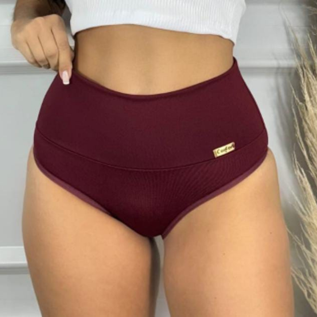 Kit 2 Cinta Calcinhas Modeladora Redutora Lingerie Feminina Seca Barriga