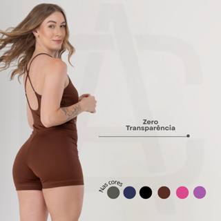 Macaquinho Fitness Zero Transparência Academia Crossfit Decote nas Costas em Oferta na Shopee