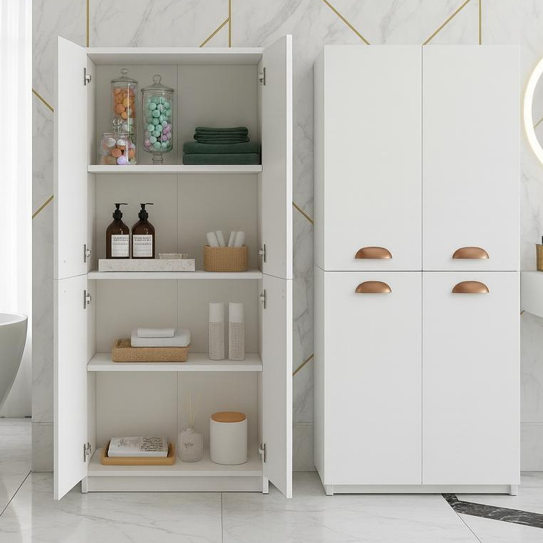 Armário Organizador Multifuncional com Prateleiras Para Banheiro