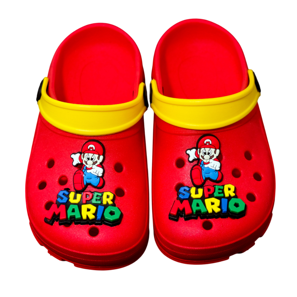 Babuche Infantil Menino Menina Vermelho Amarelo Super Personagem Bros em Oferta na Shopee