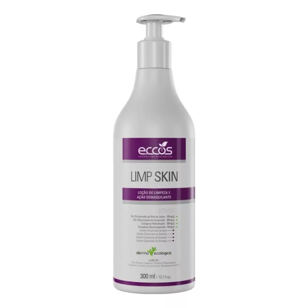Loção Demaquilante Limp Skin Limpeza Profunda 300ml - Eccos