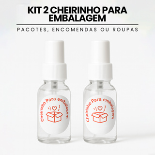 Kit 2 Cheirinho Para Embalagem Pacotes Encomendas ou Roupas - 30ml em Oferta na Shopee