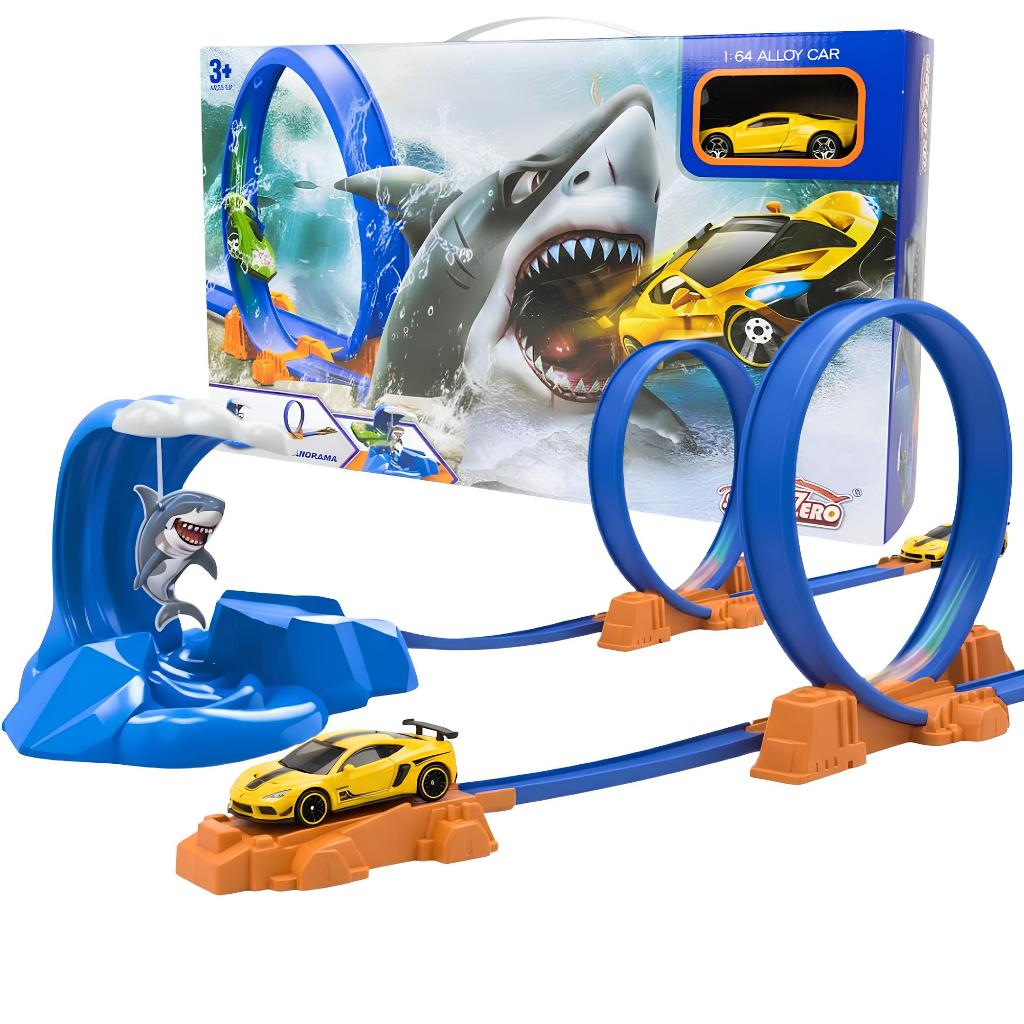 Pista de Carrinhos Brinquedo Corrida Infantil + 1 Carrinho - Pista Loop Serve Carrinhos Hotwheels