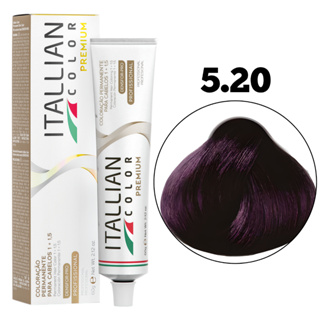 Coloração Itallian Color Castanho Claro Violeta Natural 5.20 em Oferta na Shopee