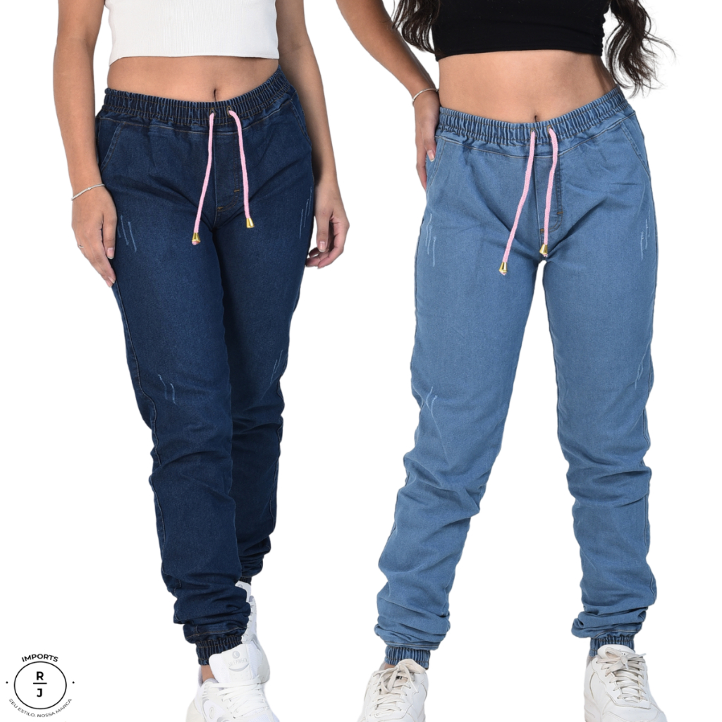 Calça jeans Jogger feminina infanto juvenil 8 ao 16