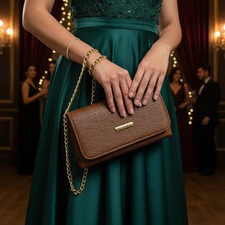 Bolsinha Carteira Alça de Corrente Elegante  com Divisórias Forrada Feche de Imã Bolsa
