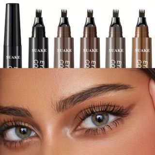 Lápis Caneta de Sobrancelha Líquido À Prova D'Água com 4 Pontas em Oferta na Shopee