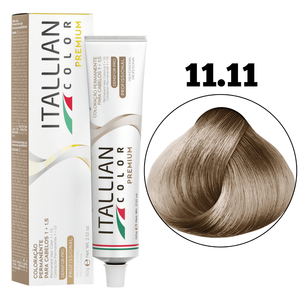 Coloração Itallian Color 11.11 Louro Ultraclaro Cinza Intenso em Oferta na Shopee