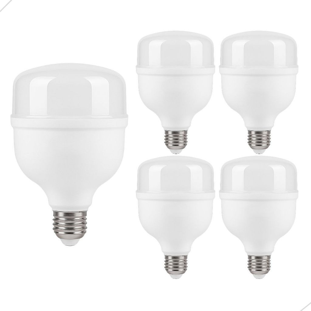 Kit 5 Lâmpada Led Super Bulbo 40w 6500k Branco Frio Bivolt 110v/220v Alta Potência Forte Luz Branca
