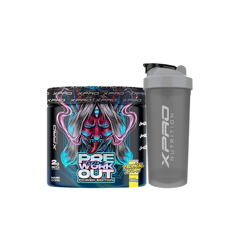 Kit Pré Treino Xtreme Power Edition 300g + Coqueteleira 700ml - XPro Nutrition
