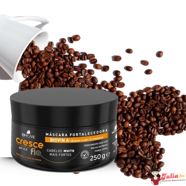Mascara Capilar Barrominas Cresce Fio Biovin A, Biotina, Cafe e D'Pantenol pH4,0 BMCARE 250G