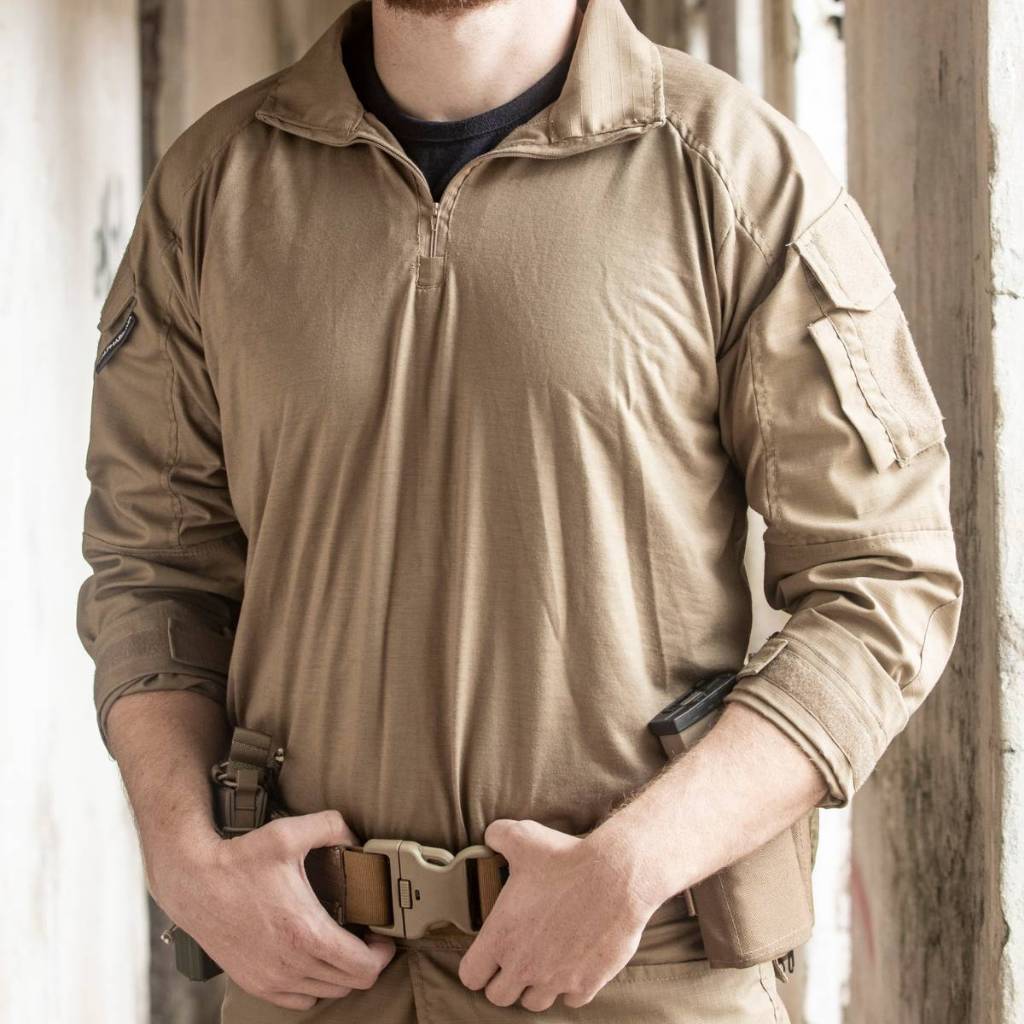 Camisa Tática Combat Shirt RipStop Profissional Vigilante Vigia Noturno Patrimonial Segurança