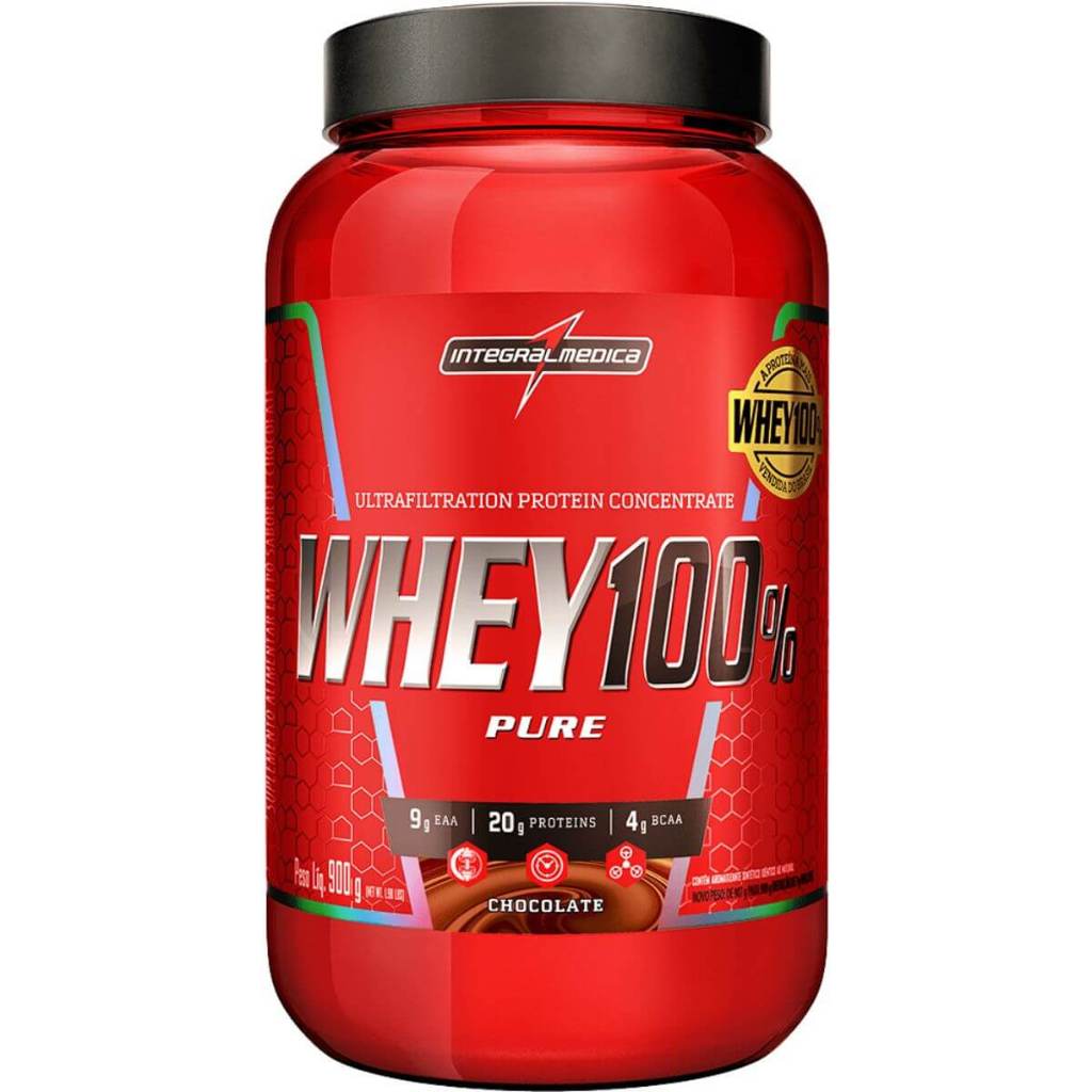 Whey Protein Concentrado Chocolate Pote 900g - Integralmédica