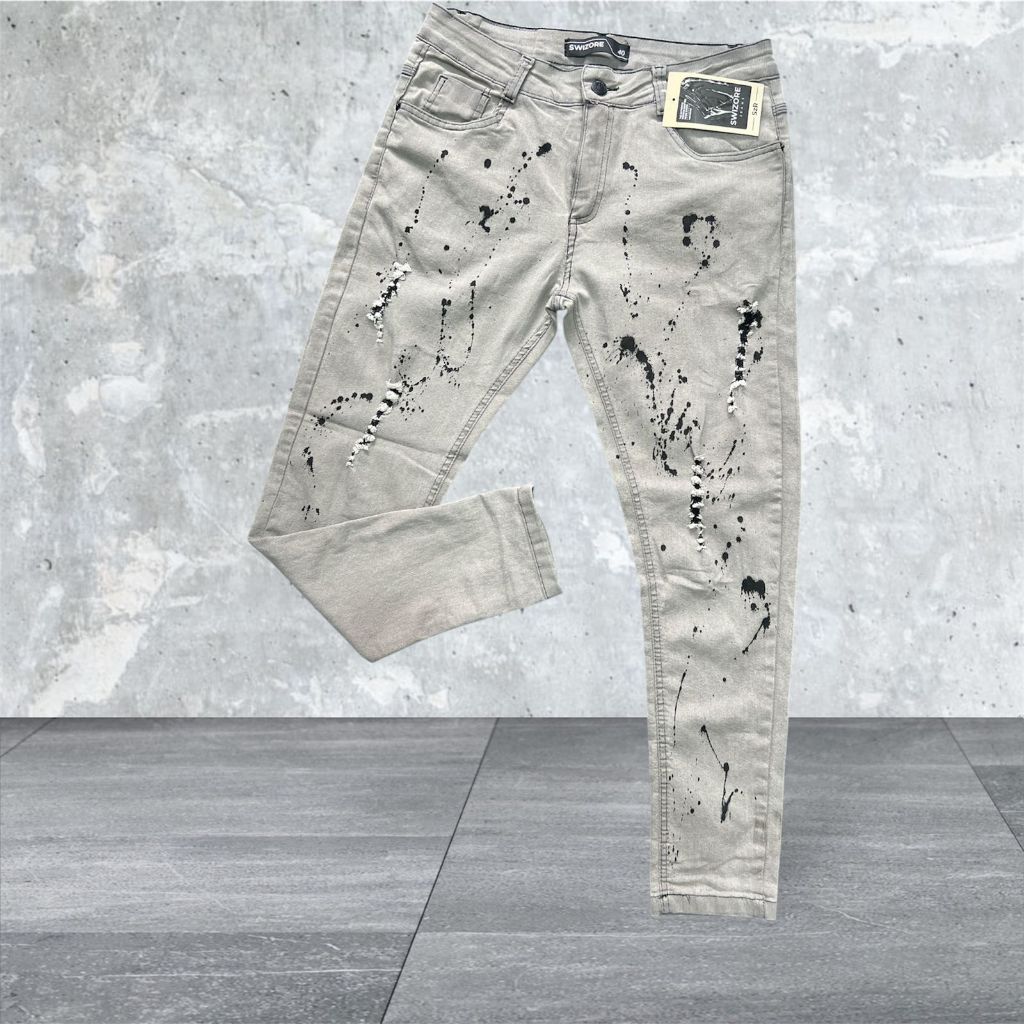 calça masculina jogador rasgada super skinny em Oferta na Shopee