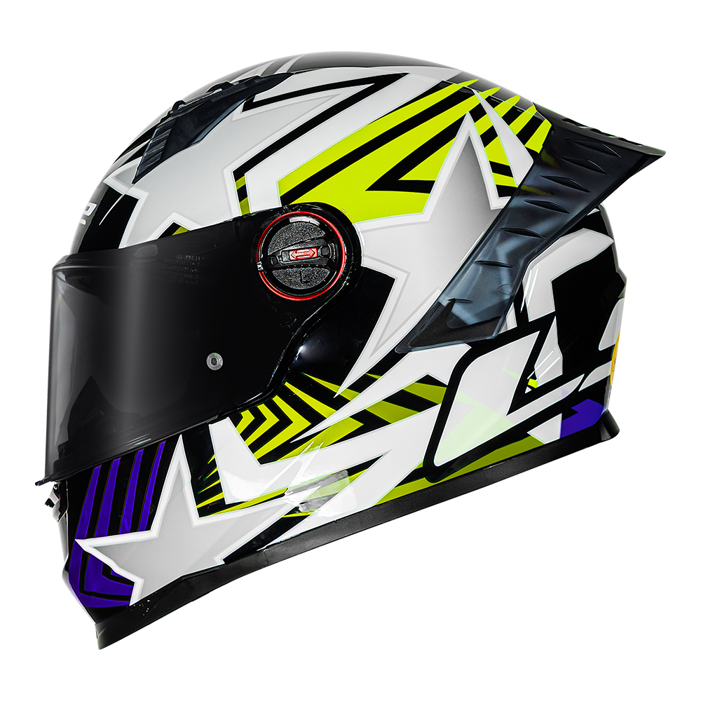 Capacete Ls2 FF358 Pro Estellar Preto c/ Amarelo - Esportivo