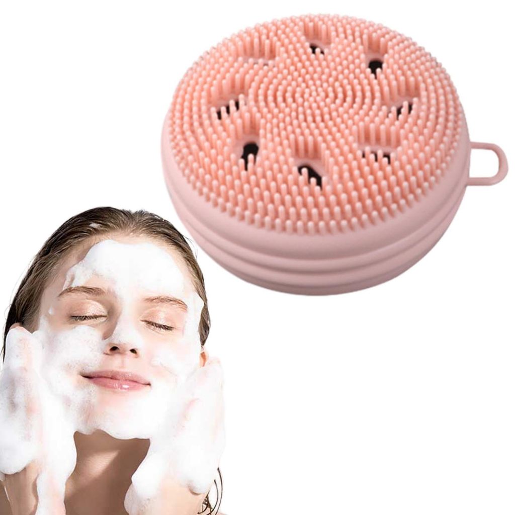 Escova Massageadora De Silicone Multifuncional Banho Limpeza Facial Capilar Relaxante Portátil Suave