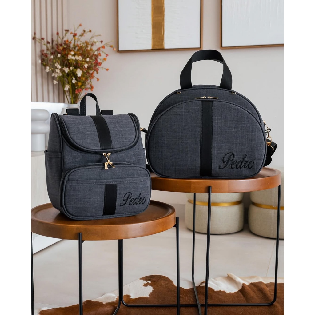 Kit Maternidade 2 Peças Bolsa e Mochila Personalizado Térmica Impermeável, Coleção Nigeria
