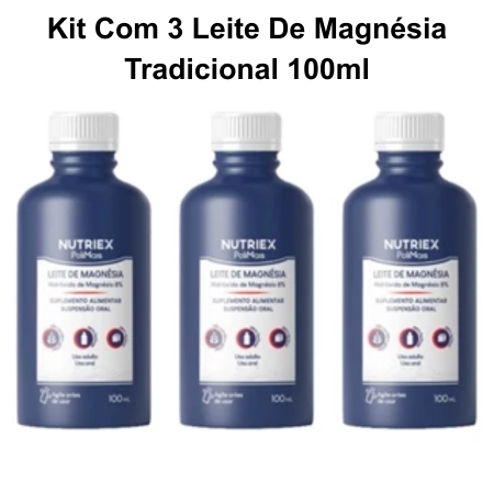 Kit 3 Leite de Magnésia Polimais Trad 100ml - Alívio Rápido e Seguro em Oferta na Shopee