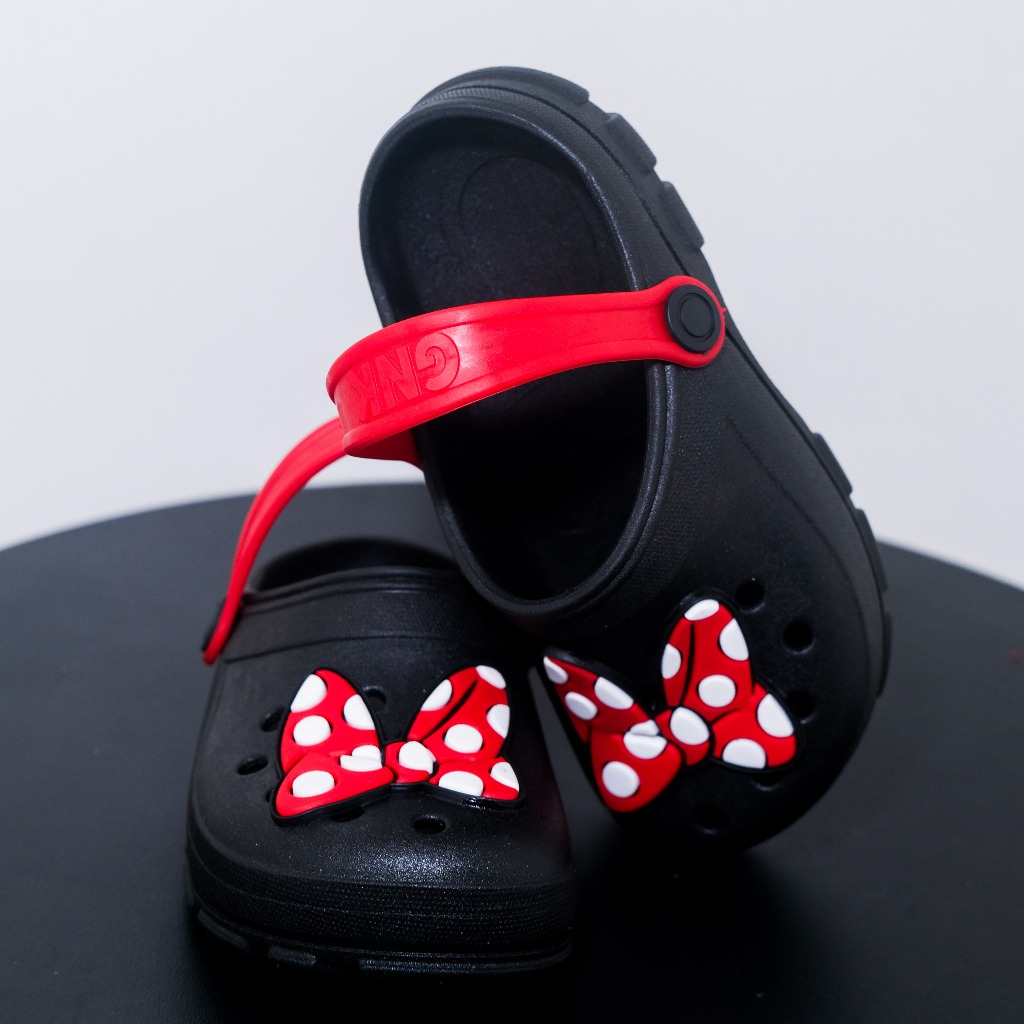 Babuche Infantil Menina Laço Delicado Minie Preto Antiderrapante Leve em Oferta na Shopee